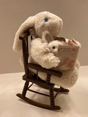 Bunny &  baby read a bedtime story